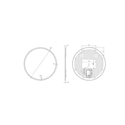 MPGlass Miroir de salle de bains lumineux LED rond Ø70 cm, argenté, Bishop