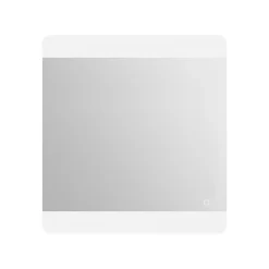 Miroir Lumineux|MPGlass Miroir de salle de bains lumineux LED, argenté l.70 x H. 65 cm, Vague