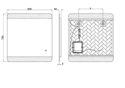 Miroir Lumineux|MPGlass Miroir de salle de bains lumineux LED, argenté l.70 x H. 65 cm, Vague