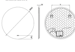 Miroir Lumineux|MPGlass Miroir de salle de bains rond lumineux à LED Ø80 cm, Aurora