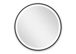 MPGlass Miroir de salle de bains lumineux LED noir rond Ø80, Naos Black