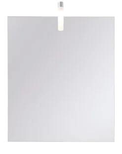Miroir de salle de bains lumineux chrome IP44 l.60 x H.70 x P.10 cm, Opah
