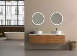 MPGlass Miroir de salle de bains lumineux LED rond Ø 70 cm Bishop 2
