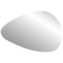 Miroir Lumineux|MPGlass Miroir de salle de bains lumineux LED, l.70 x H.100 cm, argenté, Stone