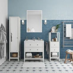 GoodHome Miroir de salle de bains blanc mat L.100 x l.70 x ép.1,6 cm, Perma