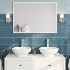 GoodHome Miroir de salle de bains blanc mat L.100 x l.70 x ép.1,6 cm, Perma