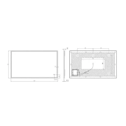 MPGlass Miroir de salle de bains lumineux LED 70 x 120 cm, argenté, Bishop