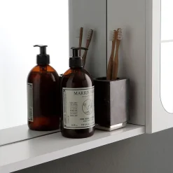 Armoire De Toilette|Kiamami Valentina Miroir De Salle De Bains Inglesina Avec Deux Éléments Muraux Latéraux Et Spots Led Intégrés
