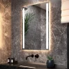 Mirlux Miroir de salle de bains lumineux LED rectangulaire 90x65 cm, Sans cadre, chauffant antibuée