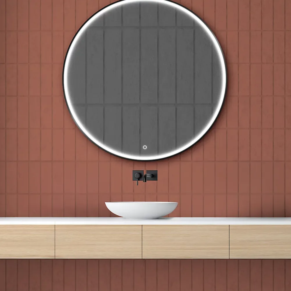 Miroir Lumineux|MPGlass Miroir de salle de bains lumineux LED rond Ø 120 cm Denver
