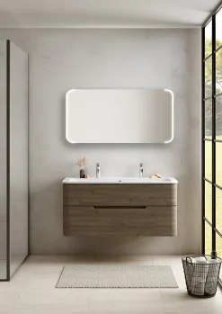Miroir de salle de bains lumineux LED l. 120 x H. 60 x P. 3 cm