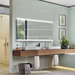 MPGlass Miroir de salle de bains lumineux LED connecté 70 x 120 cm, argenté, BroadWay