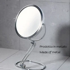 Kiamami Valentina Miroir De Table Double Face Grossissant 5X En Métal Chromé
