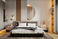 Miroir Grossissant|Tulup Miroir demi-rond 50 x 100 cm grand pour chambre 1 pièce