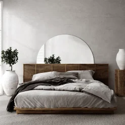 Miroir Grossissant|Tulup Miroir demi-rond 50 x 100 cm grand pour chambre 1 pièce