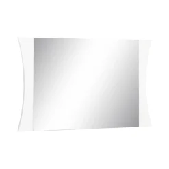 Dmora Miroir Diego, Miroir de salle de bain, 100% Made in Italy, 110x2h60 cm, Blanc brillant