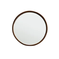 Berah Getah Miroir en mindi massif finition noyer 50 cm