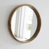 Berah Getah Miroir en mindi massif rond 50 cm