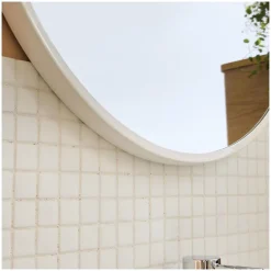 Miroir Simple|Mob-In Miroir en métal rond D60cm EMA Blanc