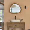 Berah Getah Miroir en teck massif recyclé 70x60 cm