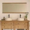 Berah Getah Miroir en teck recyclé rectangulaire 140 cm