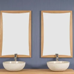 Wanda Collection Miroir en teck Tango 60 x 90 cm