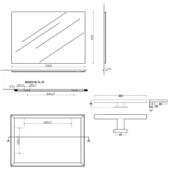 Kiamami Valentina Miroir Encastré Avec Lampe Chromée 100X70 Réversible