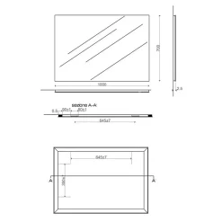 Kiamami Valentina Miroir Encastré Brillant Cm 100X70 Réversible