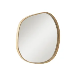 Miroir Simple|Mob-In Miroir galet chêne LEONIE 60x60cm