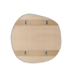 Miroir Simple|Mob-In Miroir galet chêne LEONIE 60x60cm