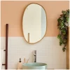 Miroir Simple|Mob-In Miroir galet réversible en chêne 40x65cm