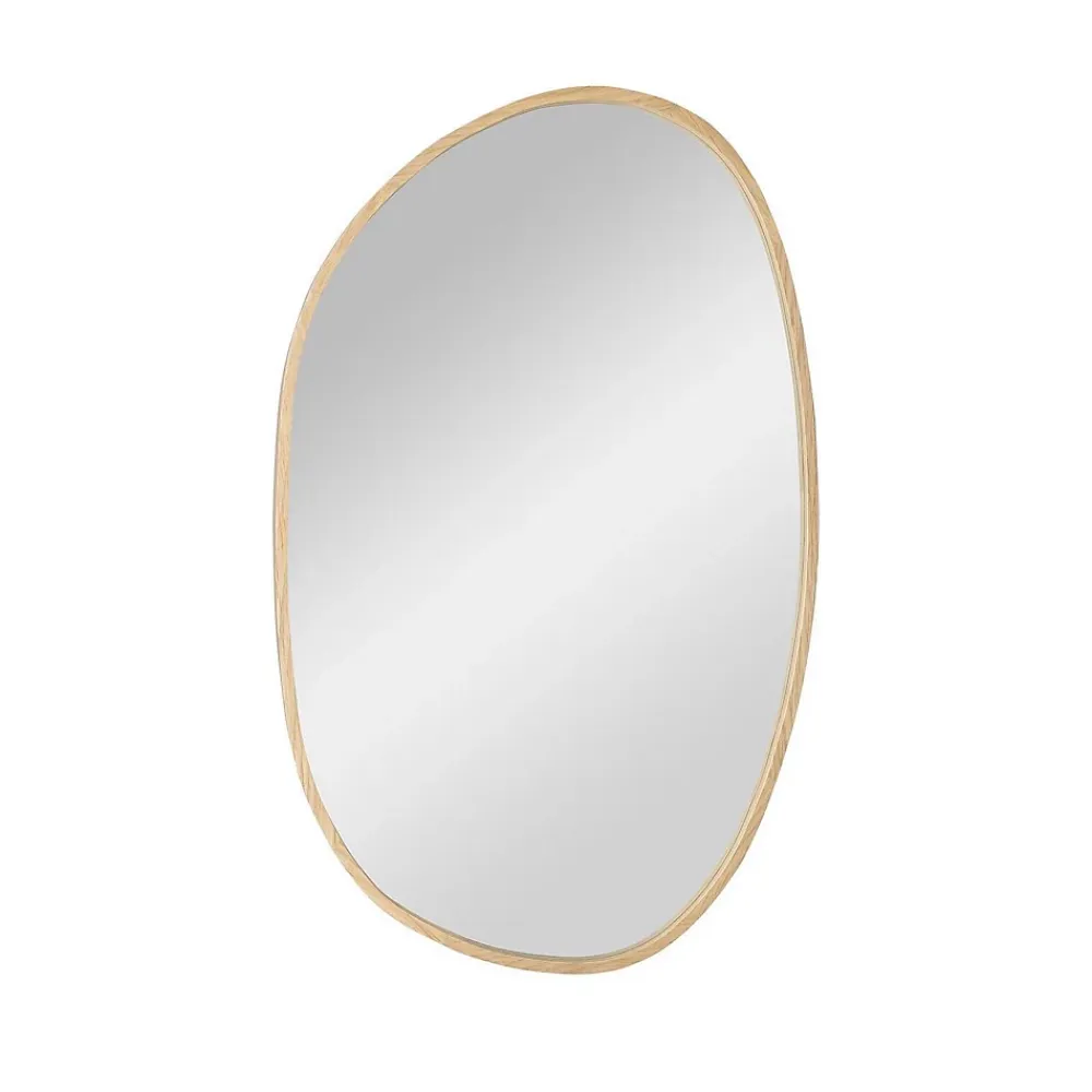Miroir Simple|Mob-In Miroir galet réversible en chêne 40x65cm