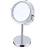 Miroir Grossissant Lumineux|Guy Levasseur Miroir grossissant en métal inox à LED 12x12x30cm