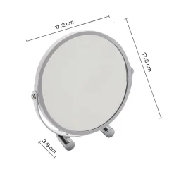Kiamami Valentina Miroir Grossissant Rond À Deux Faces En Résine Blanche