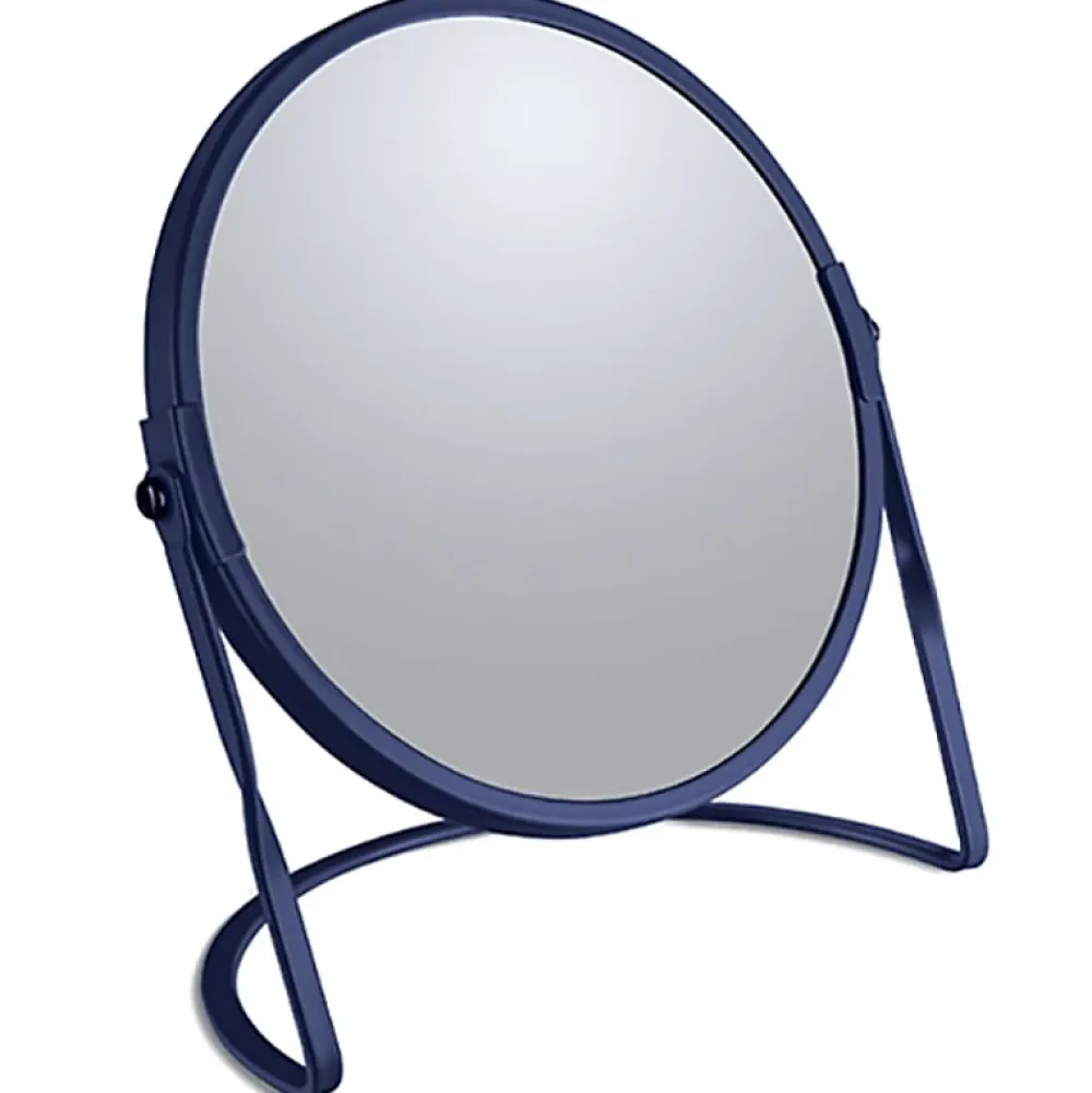 Spirella Miroir grossissant sur pied Acier AKIRA Bleu mat