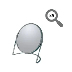 Spirella Miroir grossissant sur pied Acier AKIRA Gris mat