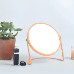 Spirella Miroir grossissant sur pied Acier AKIRA Pêche mat