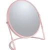 Miroir Grossissant|Spirella Miroir grossissant sur pied Acier AKIRA Rose mat