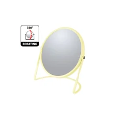 Miroir Grossissant|Spirella Miroir grossissant sur pied Acier AKIRA Jaune mat