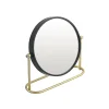 Miroir Grossissant|Spirella Miroir grossissant sur pied Acier BLY Noir mat Doré