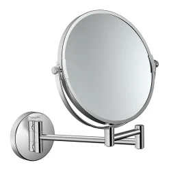 Miroir Grossissant|Hansgrohe Miroir grossissant x 1 et x 3, rond, montage mural, chromé, L.24,5 x l.28,8 x H.24,5 cm, Logis universal