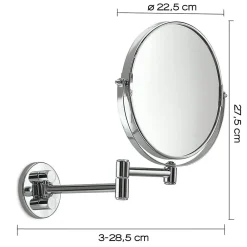 Kiamami Valentina Miroir Grossissant 3X Avec Bras Extensible Chromé