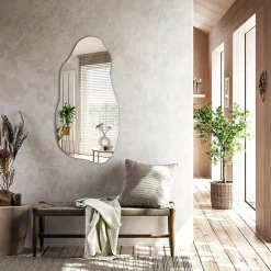 Miroir Simple|Tulup Miroir irrégulier 45 x 90 boho 1 pièce