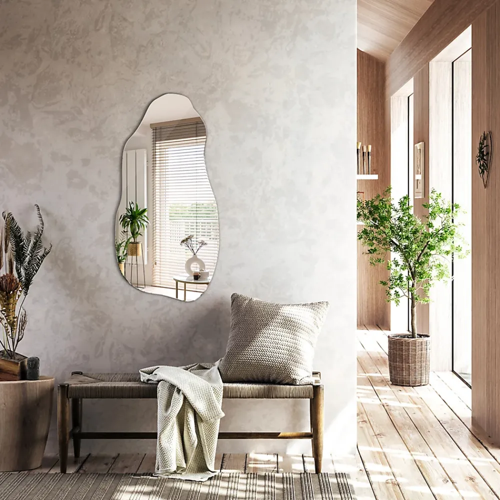 Miroir Grossissant|Tulup Miroir irrégulier 40 x 80 murale 1 pièce