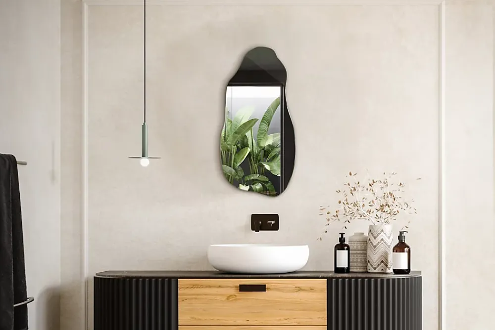 Miroir Grossissant|Tulup Miroir irrégulier 40 x 80 murale 1 pièce