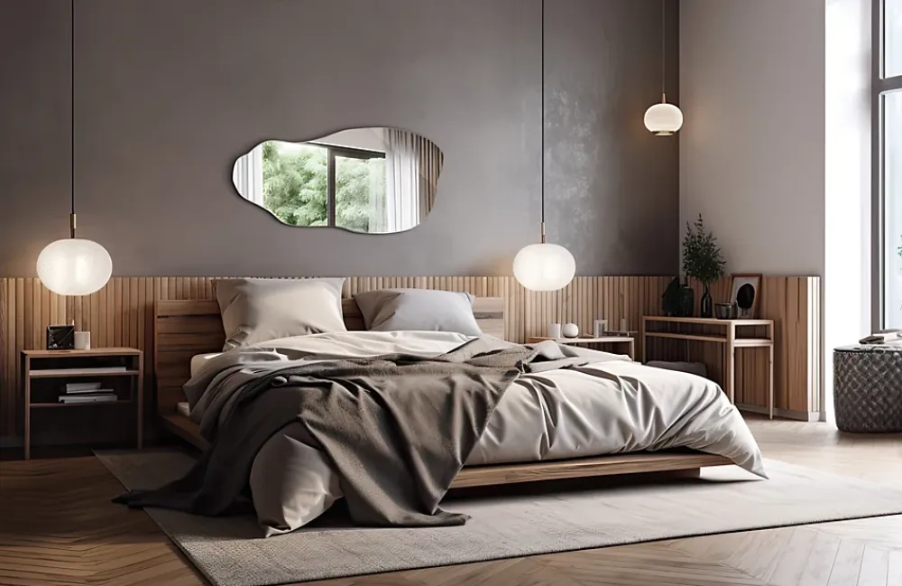 Miroir Grossissant|Tulup Miroir irrégulier 40 x 80 murale 1 pièce