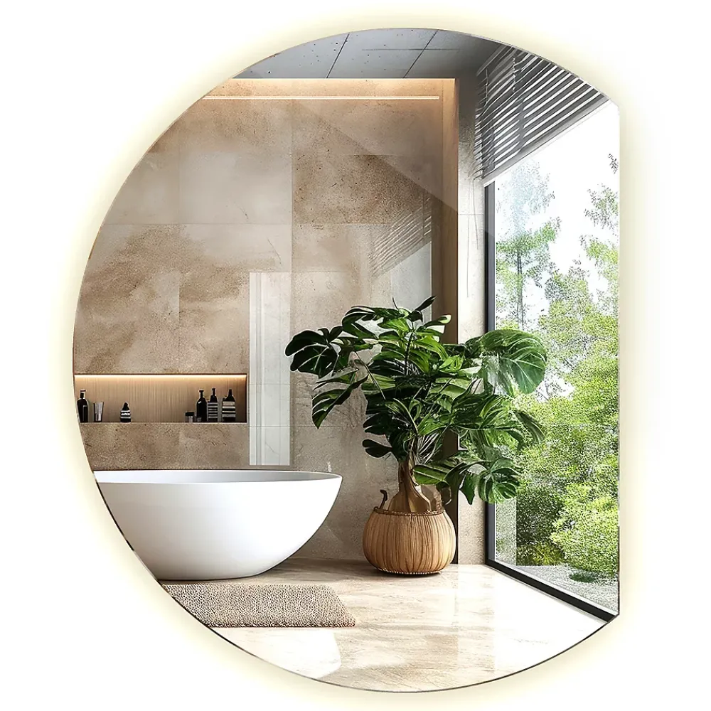 Tulup Miroir LED forme originale 70x80 cm lumière neutre 1 pc