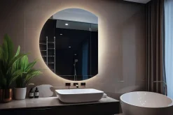 Tulup Miroir LED forme originale 70x80 cm lumière neutre 1 pc