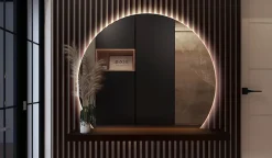 Tulup Miroir LED forme originale 70x80 cm lumière neutre 1 pc