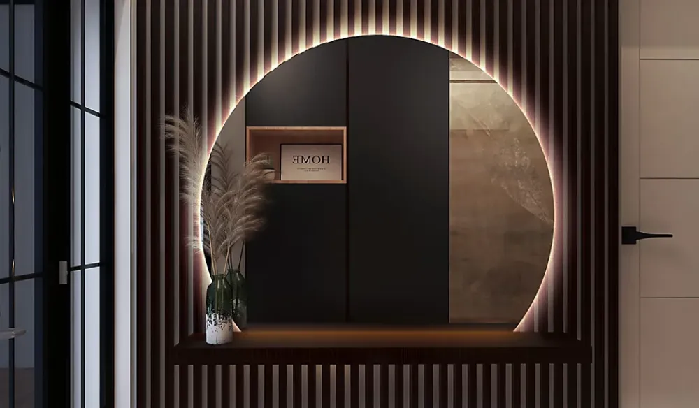 Tulup Miroir LED forme originale 70x80 cm lumière neutre 1 pc